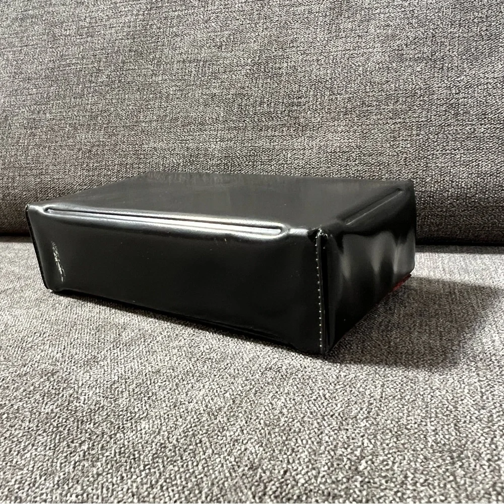 Vintage Black Leather Men's Grooming Kit Brush Comb‎ Barbers